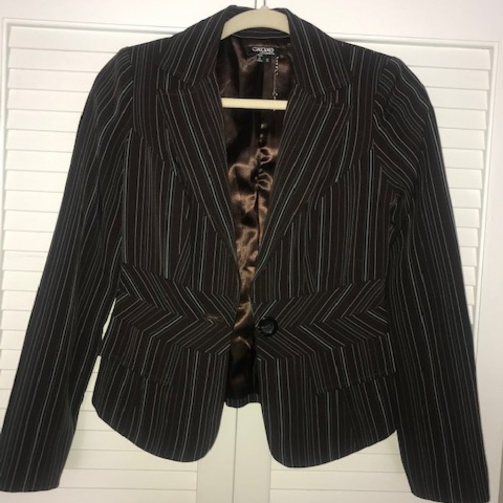 XOXO Signature Brown Striped Blazer